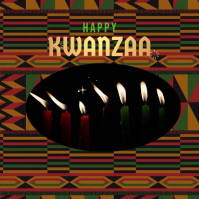 Black Kwanzaa Celebration Quadrado Template