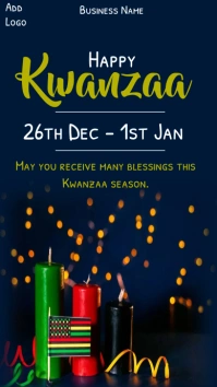 happy kwanzaa instagram story Indaba yaku-Instagram template