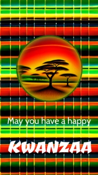 Happy Kwanzaa poster template Digital Display (9:16)