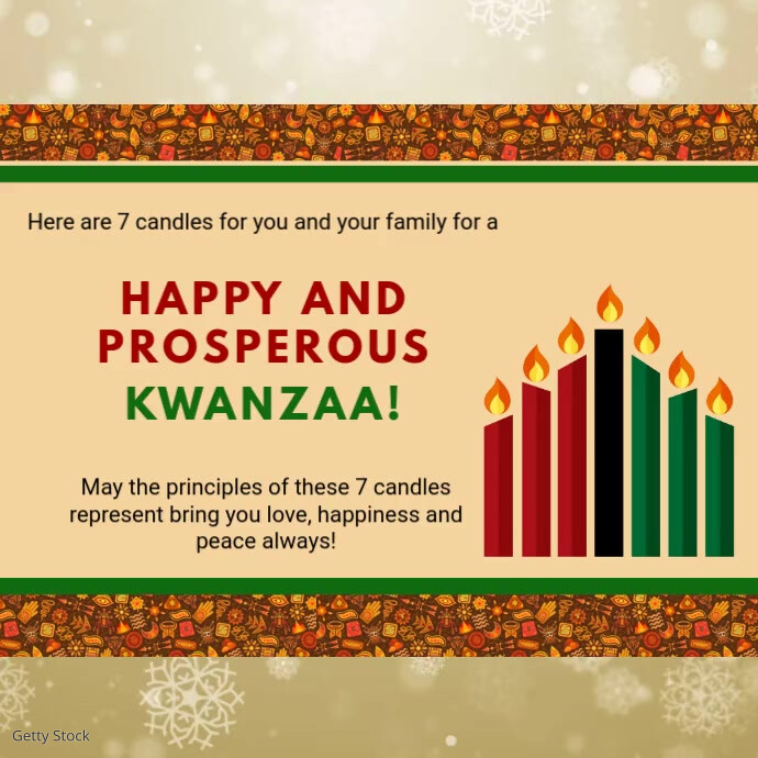 Happy Kwanzaa Wish Animation Design Template Postermywall