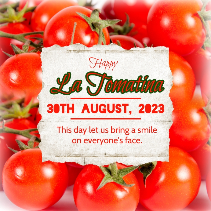 happy la tomatina,la tomatina festival Template PosterMyWall