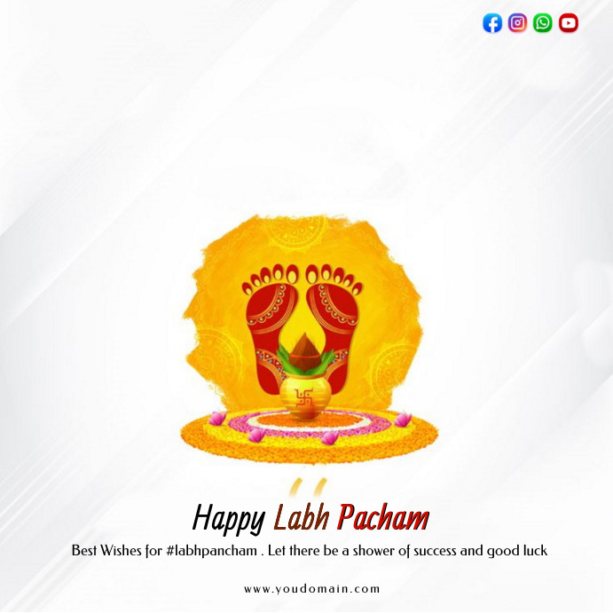 happy labh panchami Instagram Post template