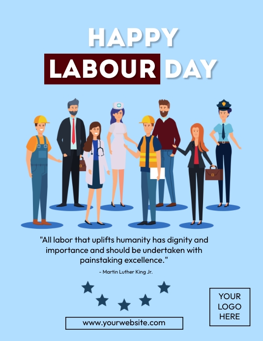 Happy Labor Day 2023 2024 Løbeseddel (US Letter) template