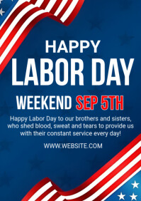 Happy Labor Day A4 template