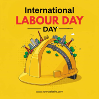 happy labor day ads Instagram Post template