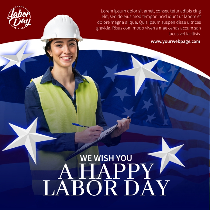 Happy Labor Day Ads Template | PosterMyWall