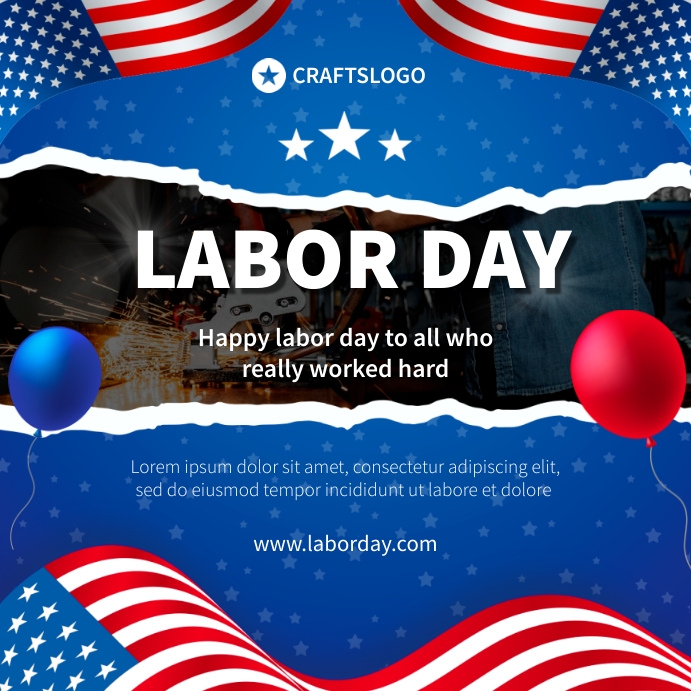 Happy Labor Day Ads Template PosterMyWall
