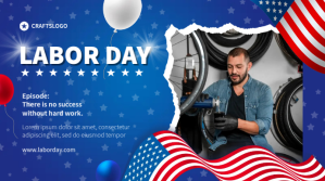 Happy Labor Day Ads Coverfoto til YouTube-kanal template