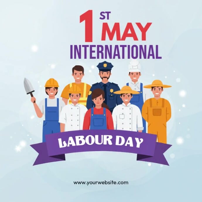 happy labor day ads Instagram na Post template