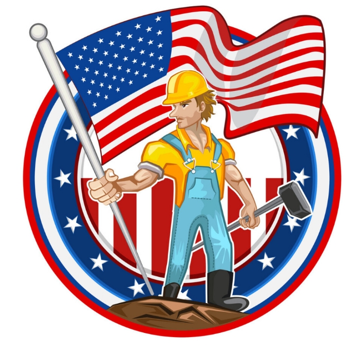 Happy Labor Day American Poster & Design template