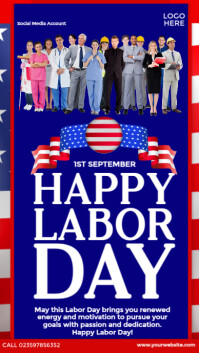 Happy Labor Day Card Instagram Story template