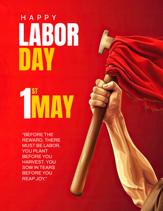 Happy Labor Day Flyer (US Letter) template