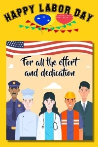 happy labor day Poster template