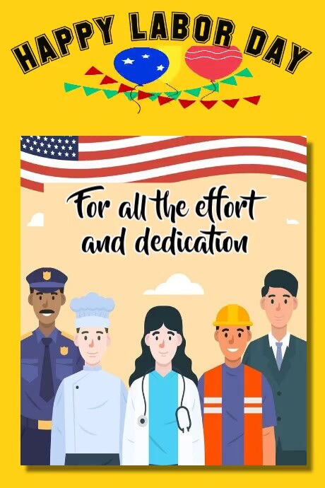 happy labor day Plakkaat template