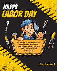 Happy Labor Day Instagram Portrait template