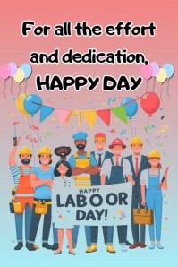 happy labor day Poster template