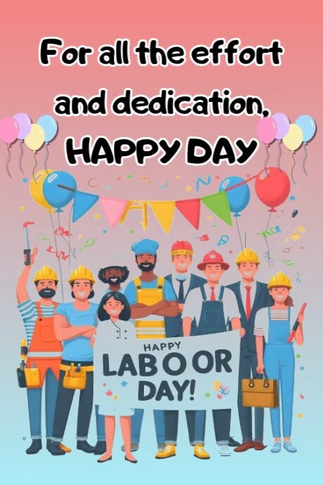 happy labor day Plakkaat template