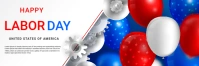 happy labor day Banner 2' × 6' template