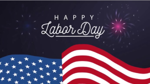 Fioletowy Happy Labor day YouTube Channel Cover Photo Template