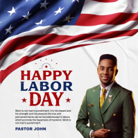 Weiß Labor Day Celebration Quadrato Template