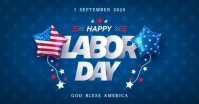 happy labor day facebook cover image design template