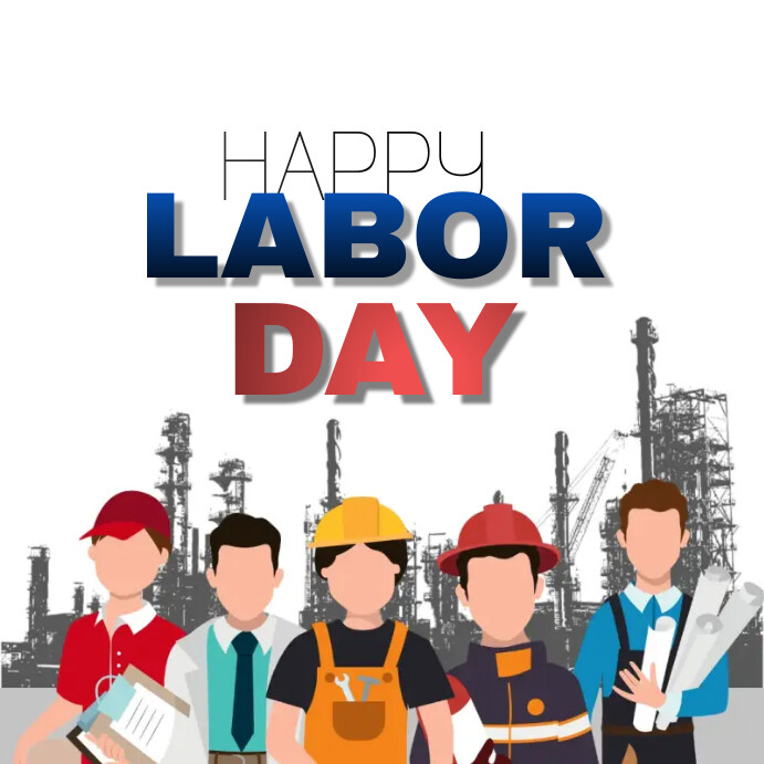Five Laborers Copy of Happy labor day Instagram post | PosterMyWall