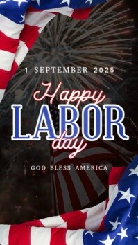 Schwarz Labor Day Celebration เรื่องราวบน Instagram Template