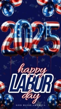 happy labor day instagram story design template