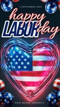 Black Labor Day Celebration Instagram-verhaal Template