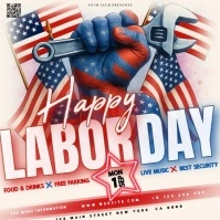 Happy Labor Day Instagram Video Post Design Template Square (1:1)