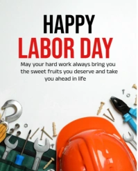 Happy Labor Day  Labor Day 2025  Labor Day flyer Instagram Portrait template