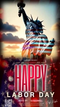 Happy Labor Day Party Event Ad Design Template Instagram Story