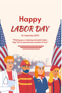 Happy Labor day template 2025 Poster
