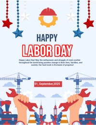 Happy Labor day template 2025 Flyer (US Letter)