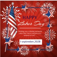 Happy labor day template 2025 โพสต์บน Instagram