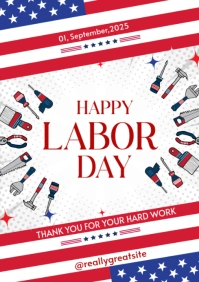 Happy Labor day template 2025 A4