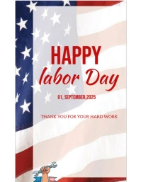 Happy Labor day template 2025 Flyer (US Letter)