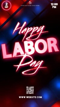 Sort Labor Day Celebration Instagram-verhaal Template