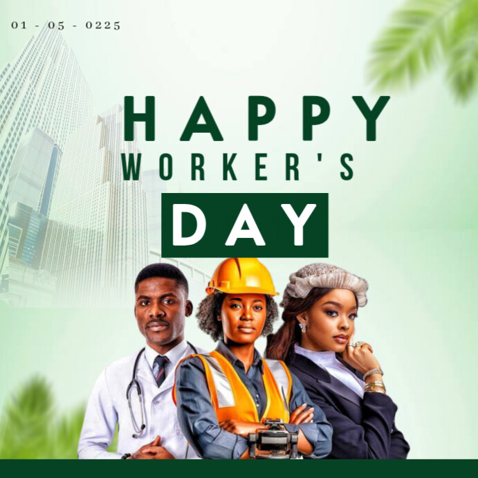 Happy labour's Day 1st May Instagram Post template