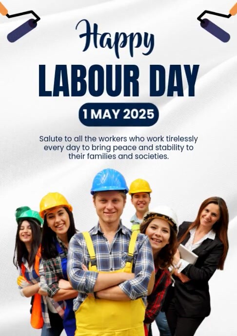 Happy Labour Day A3 template