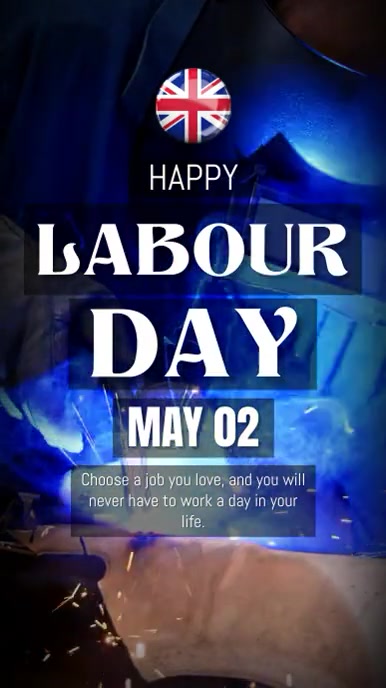 Happy Labour Day เรื่องราวบน Instagram template