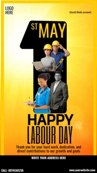 happy labour day instagram story template