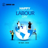 Happy Labour day Post Message Instagram template