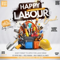 Happy labours day Instagram Post template