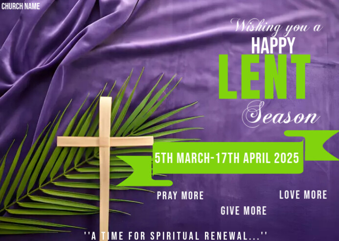 Lent Spring Happy lent season poster Template | PosterMyWall