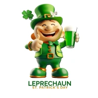 Happy Leprechaun mascot Logotipo template