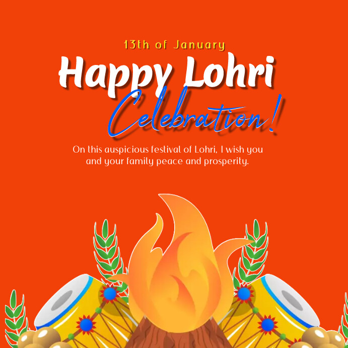 Happy Lohri Template PosterMyWall