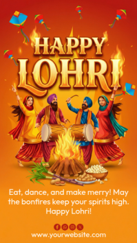 Happy Lohri Instagram Story template