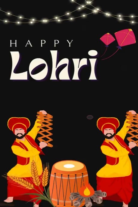 happy lohri Poster template