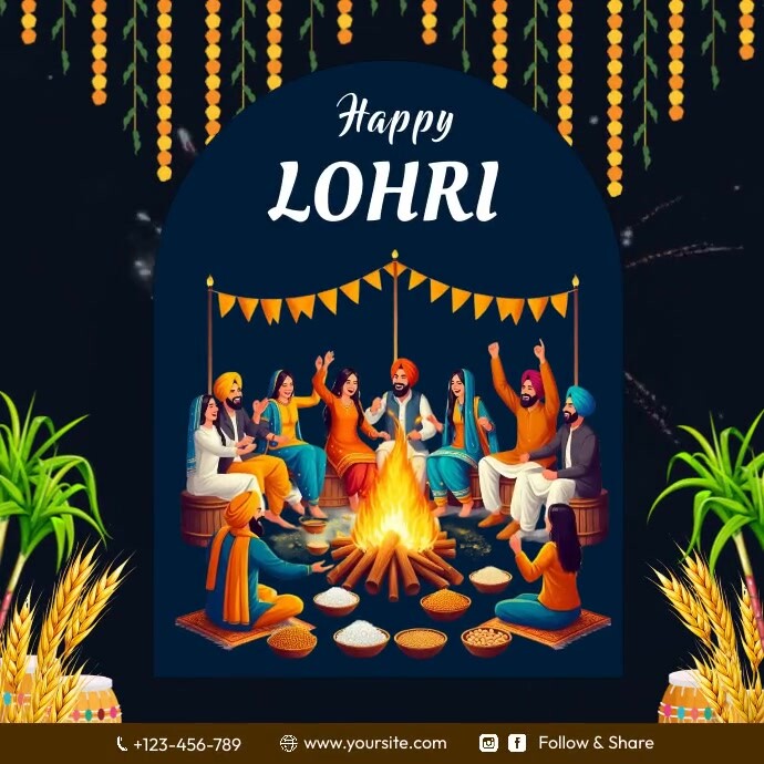 Copy of Happy Lohri Instagram Post Template PosterMyWall